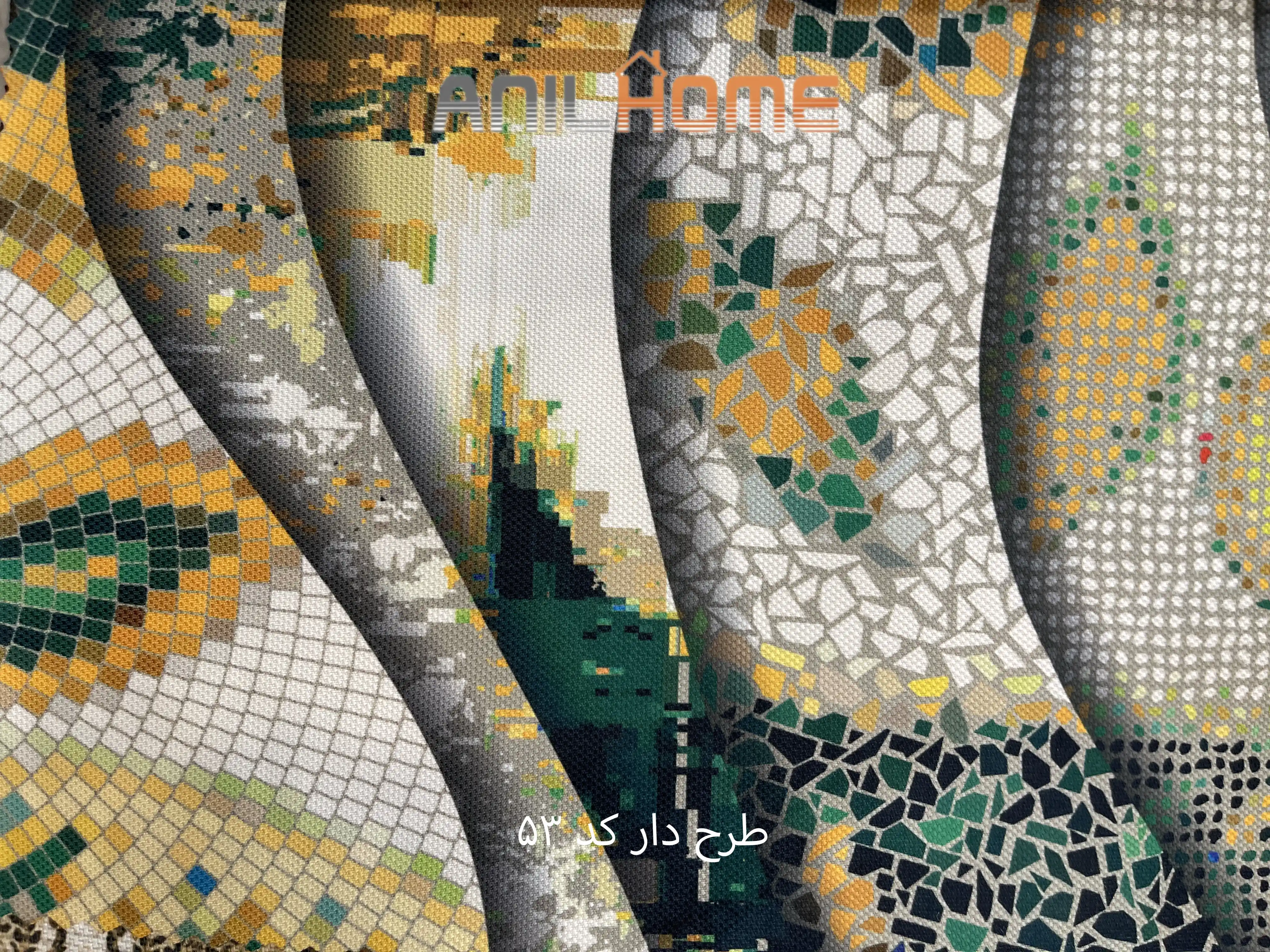 پارچه مبلی کتان طرحدار کد 53