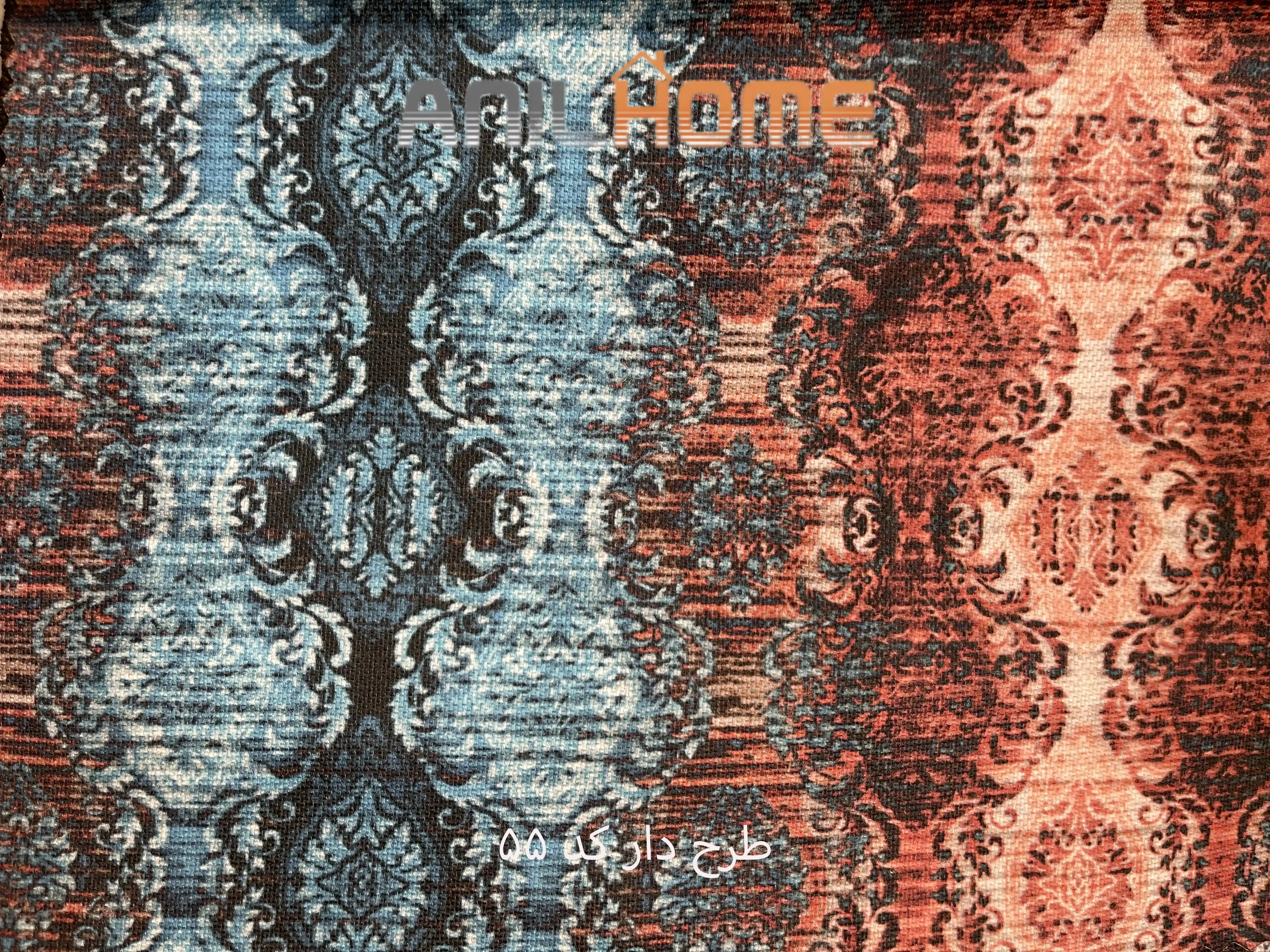 پارچه مبلی کتان طرحدار کد 55